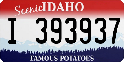 ID license plate I393937