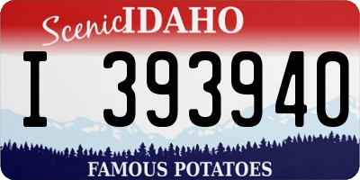 ID license plate I393940