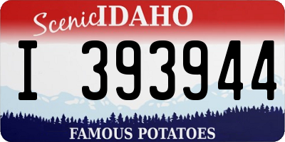 ID license plate I393944