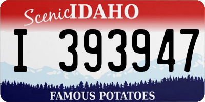 ID license plate I393947