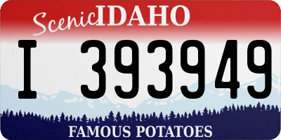 ID license plate I393949