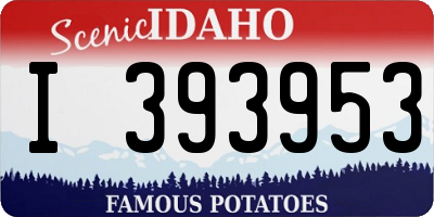 ID license plate I393953