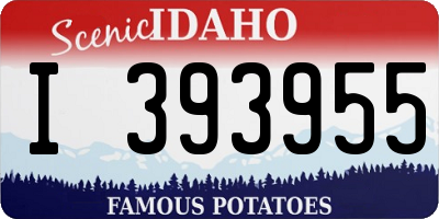 ID license plate I393955