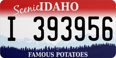 ID license plate I393956