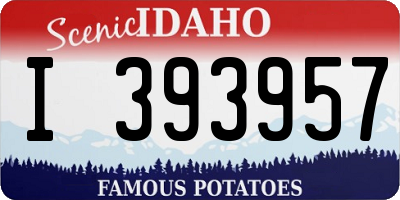 ID license plate I393957