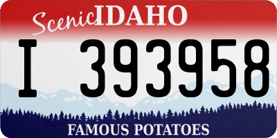 ID license plate I393958