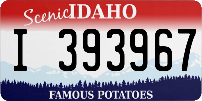 ID license plate I393967
