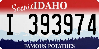 ID license plate I393974