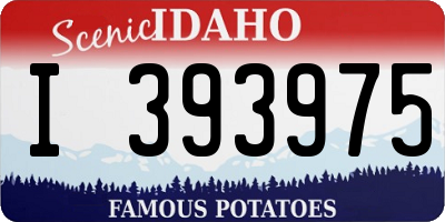 ID license plate I393975