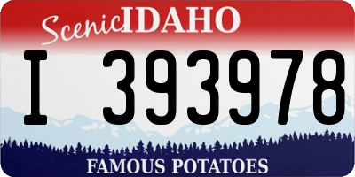 ID license plate I393978
