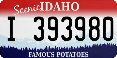 ID license plate I393980
