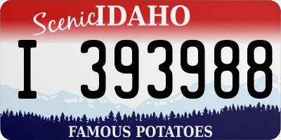 ID license plate I393988
