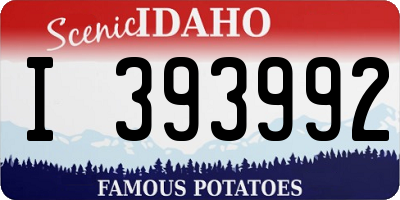 ID license plate I393992