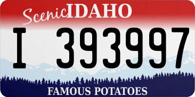 ID license plate I393997