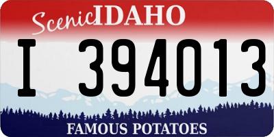 ID license plate I394013