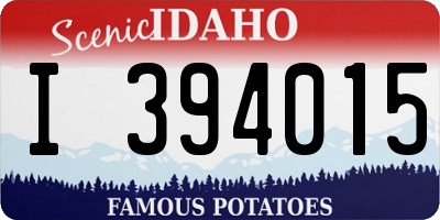 ID license plate I394015