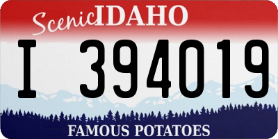 ID license plate I394019