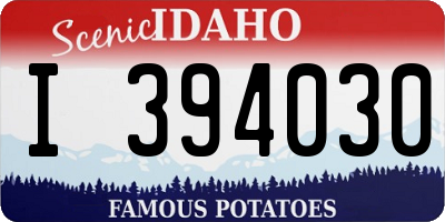 ID license plate I394030