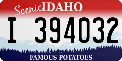 ID license plate I394032