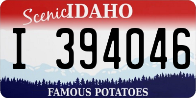 ID license plate I394046