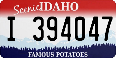 ID license plate I394047