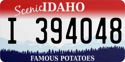 ID license plate I394048