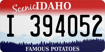 ID license plate I394052