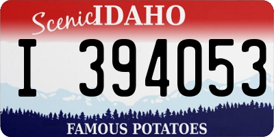 ID license plate I394053
