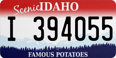 ID license plate I394055
