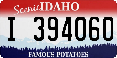 ID license plate I394060