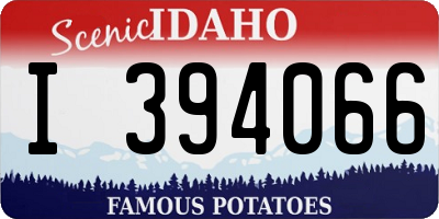ID license plate I394066