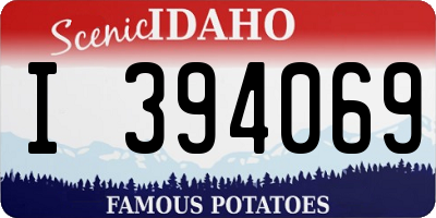 ID license plate I394069