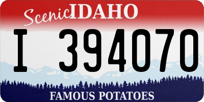 ID license plate I394070