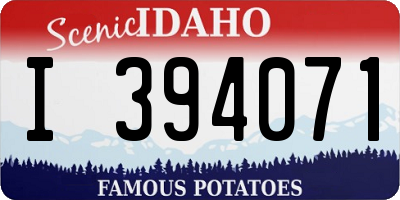 ID license plate I394071