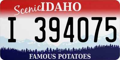 ID license plate I394075