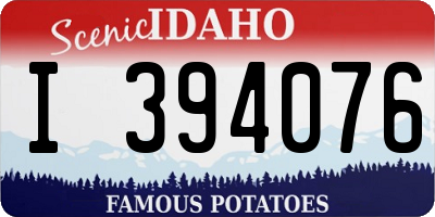 ID license plate I394076