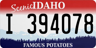 ID license plate I394078
