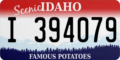 ID license plate I394079