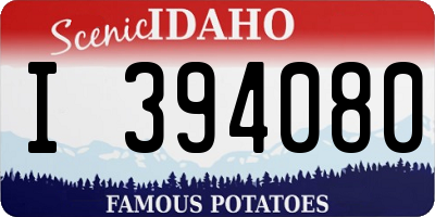 ID license plate I394080