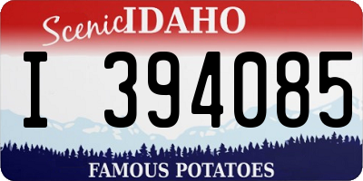 ID license plate I394085