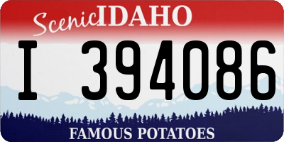ID license plate I394086