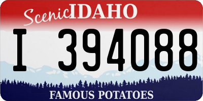 ID license plate I394088