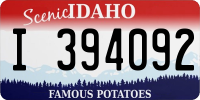 ID license plate I394092