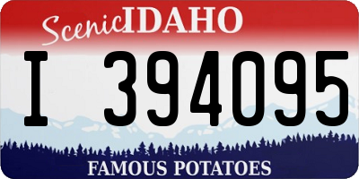 ID license plate I394095