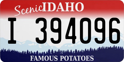 ID license plate I394096
