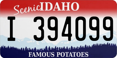 ID license plate I394099