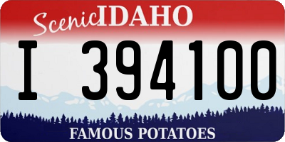 ID license plate I394100