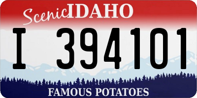ID license plate I394101