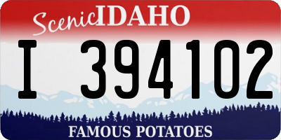 ID license plate I394102