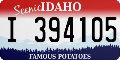 ID license plate I394105